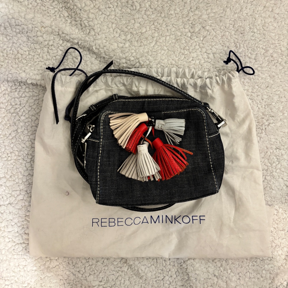 Rebecca Minkoff Blue Crossbody Bag with Tassels
